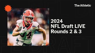 2024 NFL Draft Rounds 2 amp 3 LIVE with The Athletic [upl. by Leirbma]