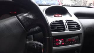 Pioneer DEH4300UB en Peugeot 206 XS Premium  Prueba de interface para comando satelital [upl. by Hajidahk54]