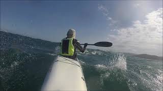 Downwind Nangman Kayaks Club Busan Korea Carbonology Surfski BOOST 다운윈드 낭만카약 서프스키 서핑 카약 [upl. by Neelyaj301]