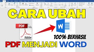 TRIK CEPAT CARA UBAH FILE PDF MENJADI WORD TANPA RIBET [upl. by Hermann]