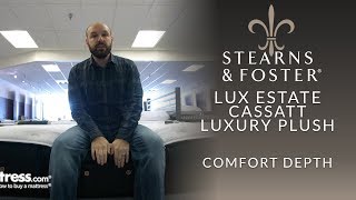 Stearns amp Foster Lux Estate Cassatt Luxury Plush Mattress Comfort Depth 2 [upl. by Ahsinyt]