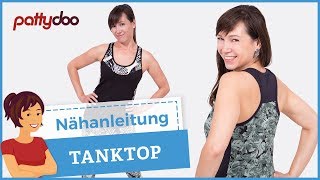 Tanktop mit Racerback aus Jersey nähen  Stoffkanten mit Bandeinfasser einfassen [upl. by Faria902]