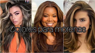 COLORES de CABELLO para PIEL MORENA  COLOR de PELO que FAVORECEN para PIELES MORENAS CLARAS 2023 [upl. by Simmons406]