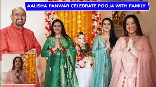 Ganesh Chaturthi 2024 Aalisha Panwar Performs Puja with Family What If She Enters Bigg Boss 18 wit [upl. by Doownil]