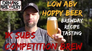 Low ABV Hoppy Beer  Low alcohol beer NEIPA brewday recipe amp tasting [upl. by Ellebana]