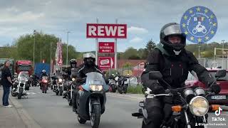 Abfahrt zur Ausfahrt beim Anlassen der Spessart Biker in Bad Orb 24042025 [upl. by Anohs]