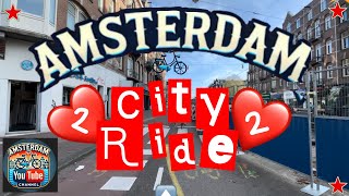 Amsterdam Bicycle Video 60 Nice Ride In Amsterdam on a Sunny Autumn Day Shot in 4K ASMR 031124 [upl. by Aihtnyc619]