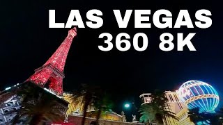 Experience the Spectacular Las Vegas Strip in 360° 8K by Night  A Visual Journey [upl. by Felten]