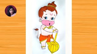 How To Draw Cute Bal Hanuman From Return Of Hanuman [upl. by Elliven]