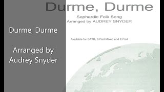 Durme Durme Arranged by Audrey Snyder  Choral Music  Piano Accompaniment [upl. by Debor]