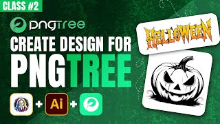 How To Create Design For Pngtree In Illustrator Using Leonardo AI  HindiUrdu  Class 2 [upl. by Norek]