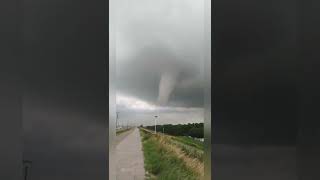 Rare tornado ripped through Zierikzee in Netherlands [upl. by Derfliw304]