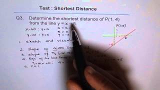 Shortest Distance From Point To Line Q3 [upl. by Jeffcott]