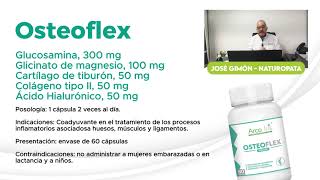 OSTEOFLEX 5 ingredientes ácido hialurónico magnesio glucosamina cartílago de tiburón y colágeno [upl. by Enileve]