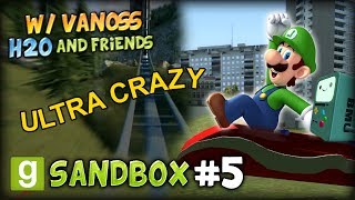 GMOD SANDBOX 5 w VanossGaming H2O and Friends  CRAZY ROLLER COASTER ADVENTURES [upl. by Philipps]