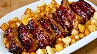 Costillas de Cerdo al Horno Jugosas con el Adobo más Delicioso [upl. by Maddy]