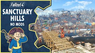 Fallout 4 Sanctuary Hills Capital City Settlement Build No Mods Used [upl. by Buseck976]