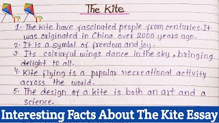 The Kite Essay In English  The Kite 10 Lines Essay  Important Of The Kite Essay  The Kite Essay [upl. by Wiersma684]