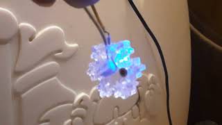 The Dimmest Gemmy SSS Blue LED Snowflake In Person [upl. by Rol201]