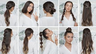 10 EASY HEATLESS BACK TO SCHOOL HAIRSTYLES [upl. by Rutan]