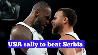 USA Stages Epic Comeback Against Serbia to Reach Paris 2024 Olympic Basketball Final [upl. by Terryn]