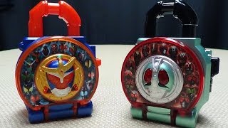 Kamen Rider Gaim DX HEISEI VS SHOWA LOCK SEEDS EmGos Kamen Rider Reviews N Stuff [upl. by Atlee303]