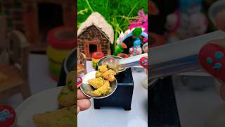 Miniature cooking Palak Pakoda Snacks 😋😍 food cooking streetfood shortvideo pakora asmr [upl. by Notsag766]