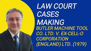 Butler Machine Tool Co Ltd V Ex Cell O Corporation England Ltd 1979 Case Summary [upl. by Nairrot]