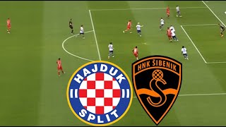 Hajduk Split vs HNK Sibenik 40 Vrhunci i ciljevi  Prva HNL 20242025 [upl. by Junina835]