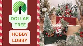 DIY Christmas Centerpiece Ideas Dollar Tree amp Hobby Lobby Edition [upl. by Drucill]