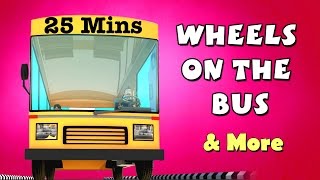 Wheels on the Bus Go Round And Round  3D Animation Cartoon Rhymes Songs For Children  KidsOne [upl. by Hsevahb]