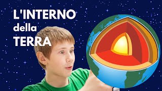 LA STRUTTURA INTERNA DELLA TERRA  video facile per i bambini della scuola primaria [upl. by Sergias]