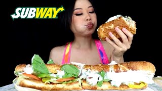 SUBWAY MUKBANG ASMR tunasubsuck sub crispy asmr [upl. by Bertero]