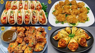 5 Easy Snacks Recipes For Iftar by Aqsas Cuisine Chicken Cheese Bites amp Cones Palak amp Fish Pakora [upl. by Tana]