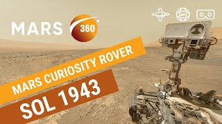 Mars 360 NASAs Mars Curiosity Rover  Sol 1943 360video 8K [upl. by Siriso]