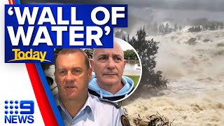 Inland tsunami as dam spills in NSW floods disaster  9 News Australia [upl. by Hollinger]