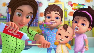 Brush Brush Your Teeth Song 3D  Good Habits Nursery Rhymes For Kids  Orange Mango [upl. by Hurwitz]