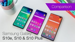 Samsung Galaxy S10 vs S10 vs S10e comparison review [upl. by Adnuhs]