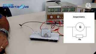 Pratica de Galvanômetro  Configurando um Galvanômetro para trabalhar com amperímetro e voltímetro [upl. by Suinotna]