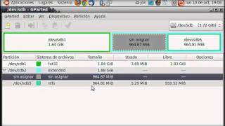 GParted  crea y organiza tus particiones [upl. by Kcirted]