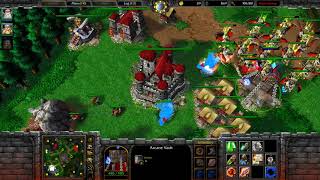 1 human vs 3 random insane computer AI in Warcraft 3 Frozen Throne on Twisted Meadows [upl. by Aidnama669]