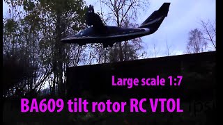 BA609 Tilt Rotor Scale 17 VTOL RC Teaser Video [upl. by Anazus]