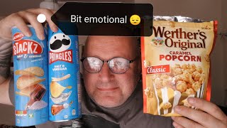 Aldi Stackz Salt amp Vinegar V Pringles Salt amp Vinegar amp Werthers Original Caramel Popcorn 🍿 😁😀😎😋 [upl. by Ot905]