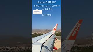 EasyJet A321 NEO touching down in Gran Canaria Canary Islands in Spain fokker airbus a321neo [upl. by Spear]