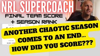 NRL SUPERCOACH  RD27 TEAM SCORE [upl. by Zipporah]