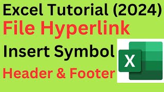 How to Hyper Link File in Excel  Insert Symbols  File Link Kiase Karen Insert Header and Footer [upl. by Melisande]