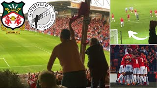 WREXHAM DEFEAT GATESHEAD AT PACKED OUT RACECOURSE  Wrexham v Gateshead Vlog [upl. by Ylrak]