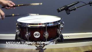 Snare tuning comparison  DW Design [upl. by Eniger]