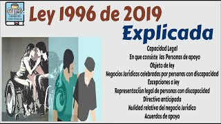 Ley 1996 de 2019  Capacidad Legal de Personas con Discapacidad Mayores de Edad [upl. by Epilihp]