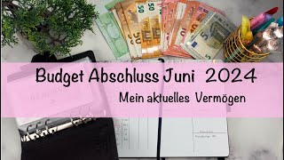 Minus Ausgleichen Budget Abschluss Juni 2024 Teil 2 🌸 Sparen mit der Umschlagmethode [upl. by Jaco]